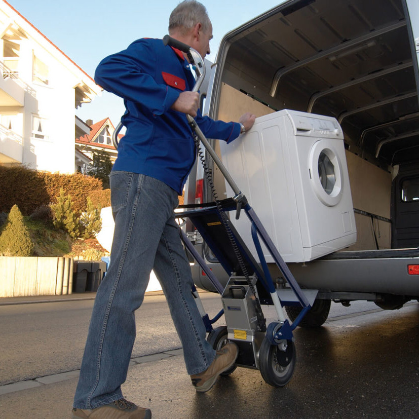 Carrello montascale e cinghie di ancoraggio